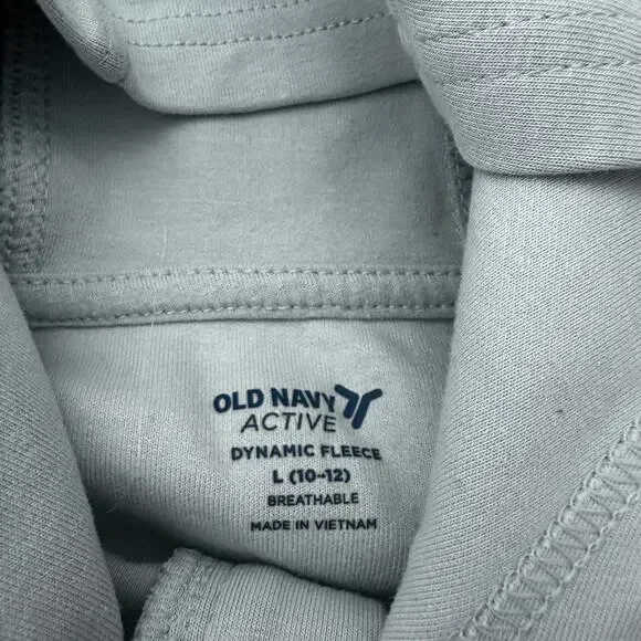 Old Navy Girls Dynamic Fleece Hoodie - Pale Grass - L (10/12) - Picture 5 of 5